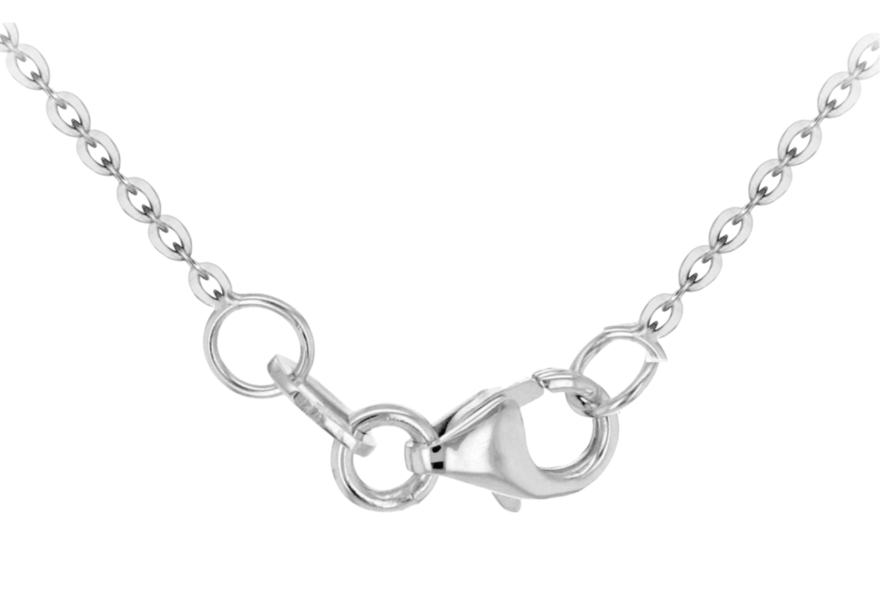 9 Karaat bicolor ketting met dubbele ring