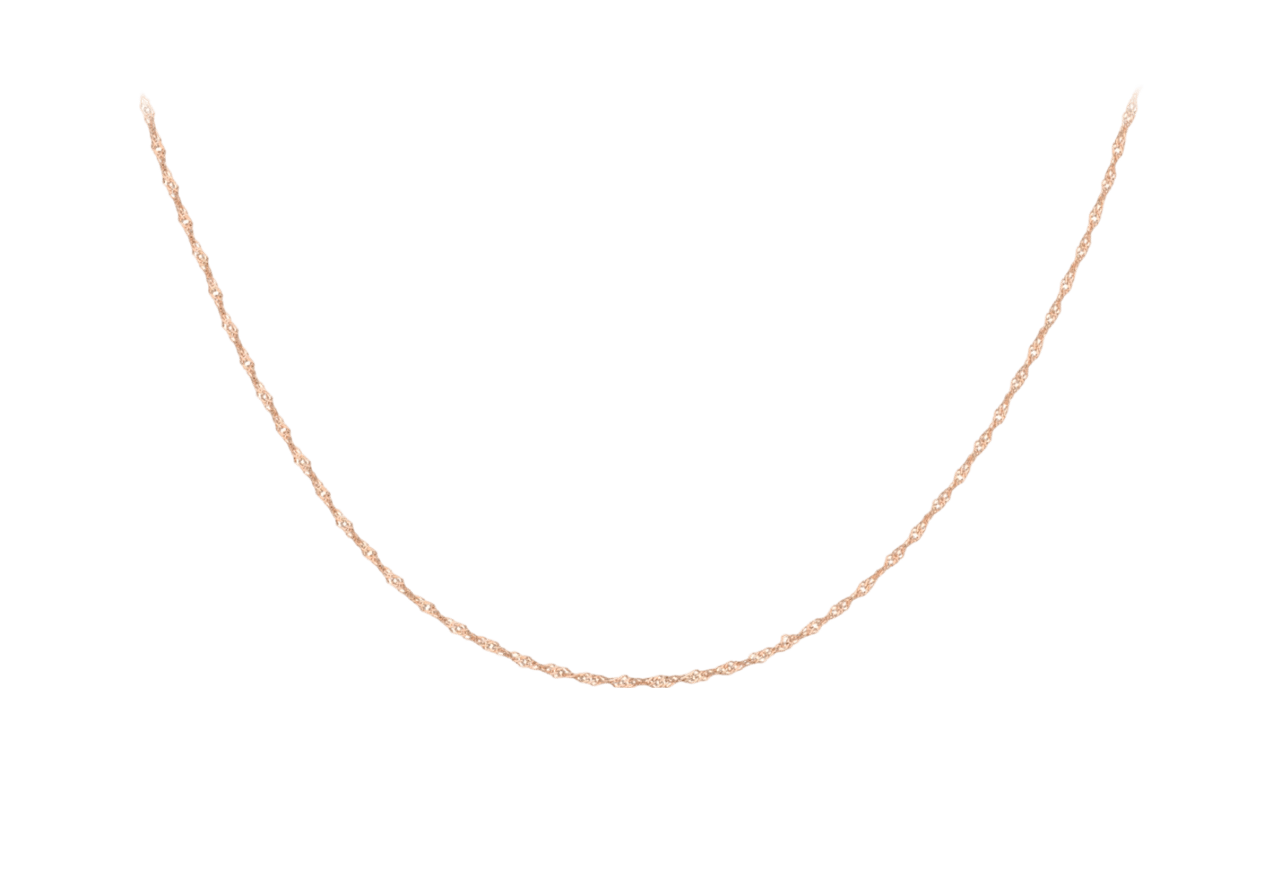 9 karaat basisketting gourmet rose