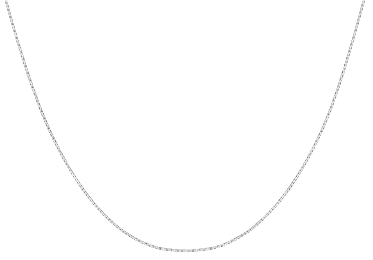 375 Gold Kette mit venezianischen Gliedern, weiß