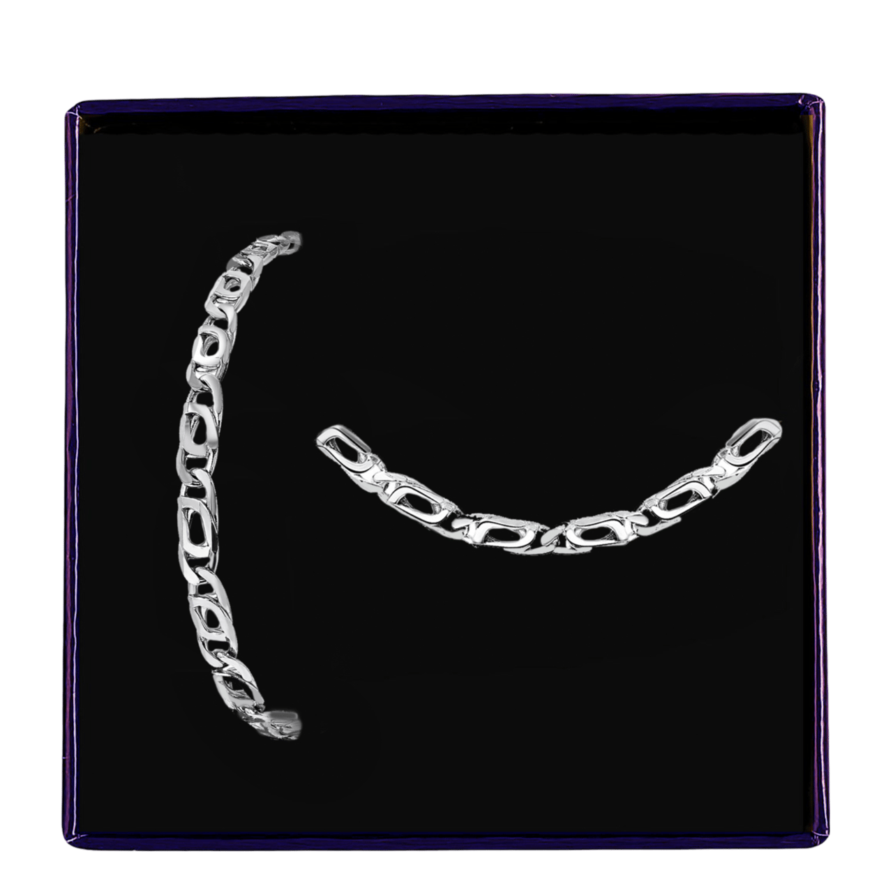 Gerecycleerd zilveren set schakel. 