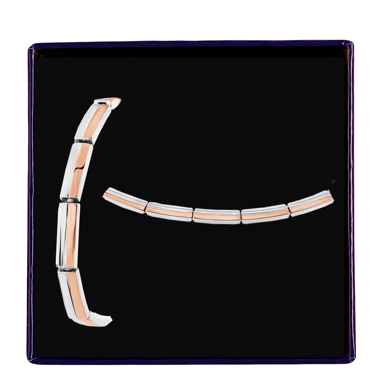 Gerecycleerd stalen set staal/roseplated