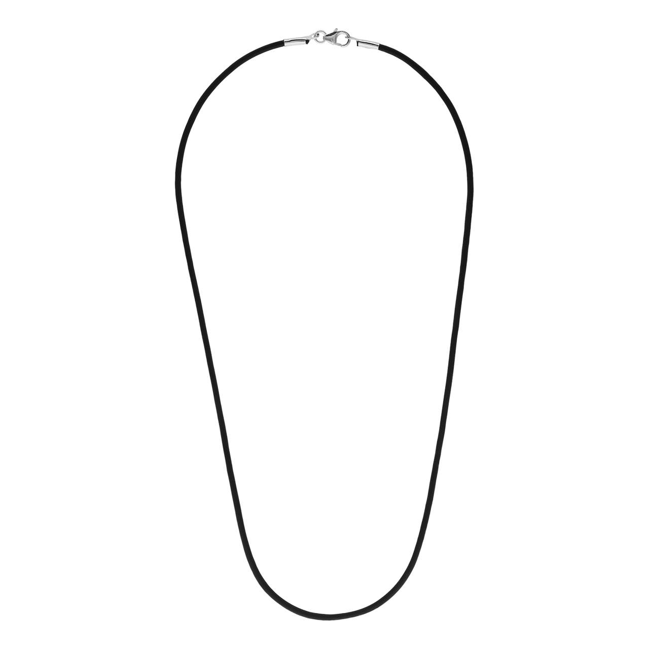 Zilveren siliconen ketting voor dames