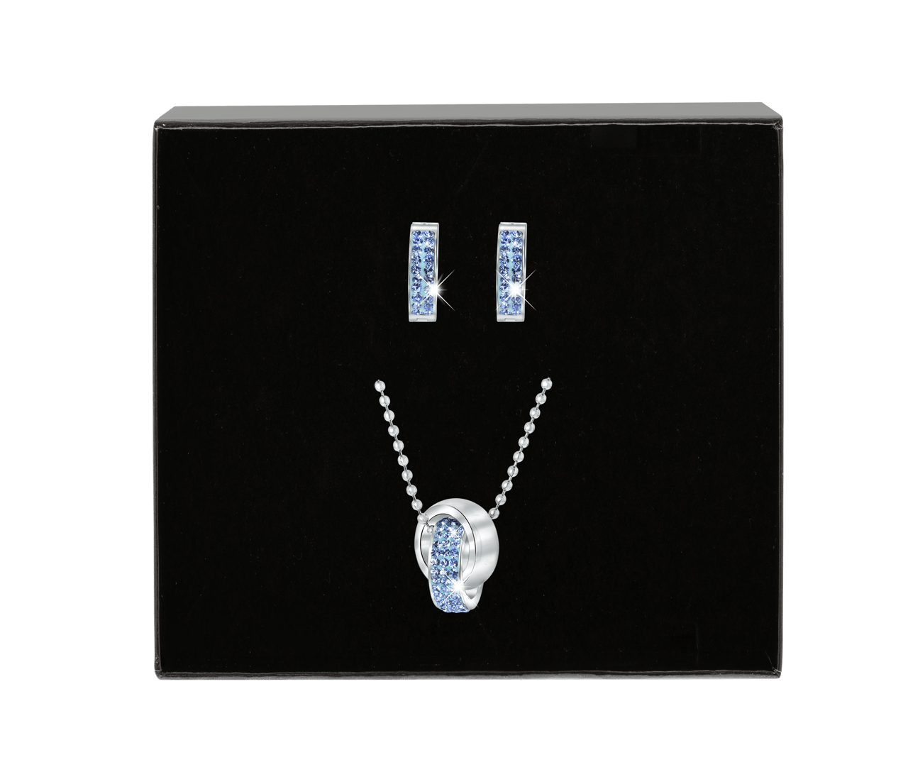 Gerecycled stalen set licht sapphire kristal
