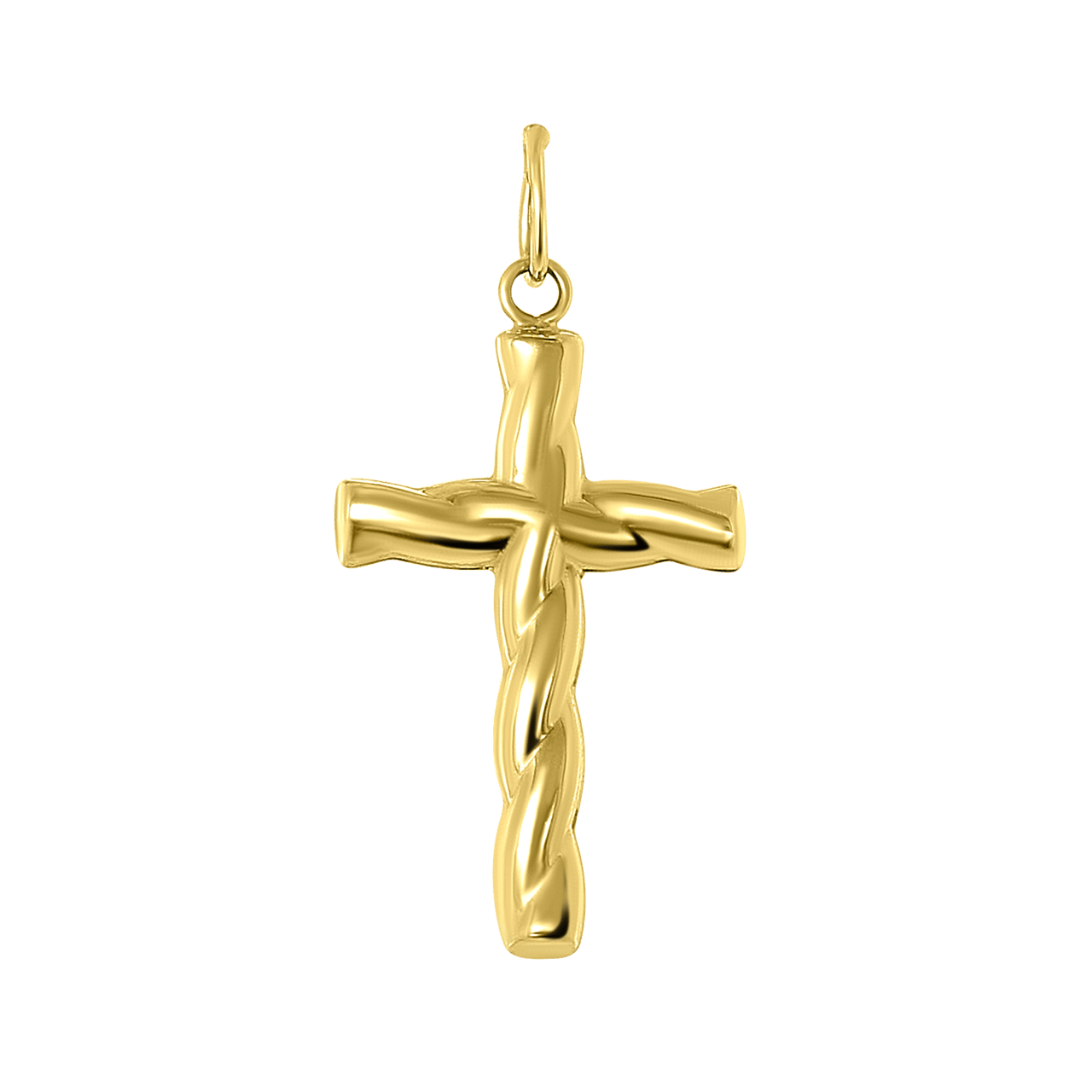 585 Gelbgold-Anhänger „Kreuz“ mit Kristall