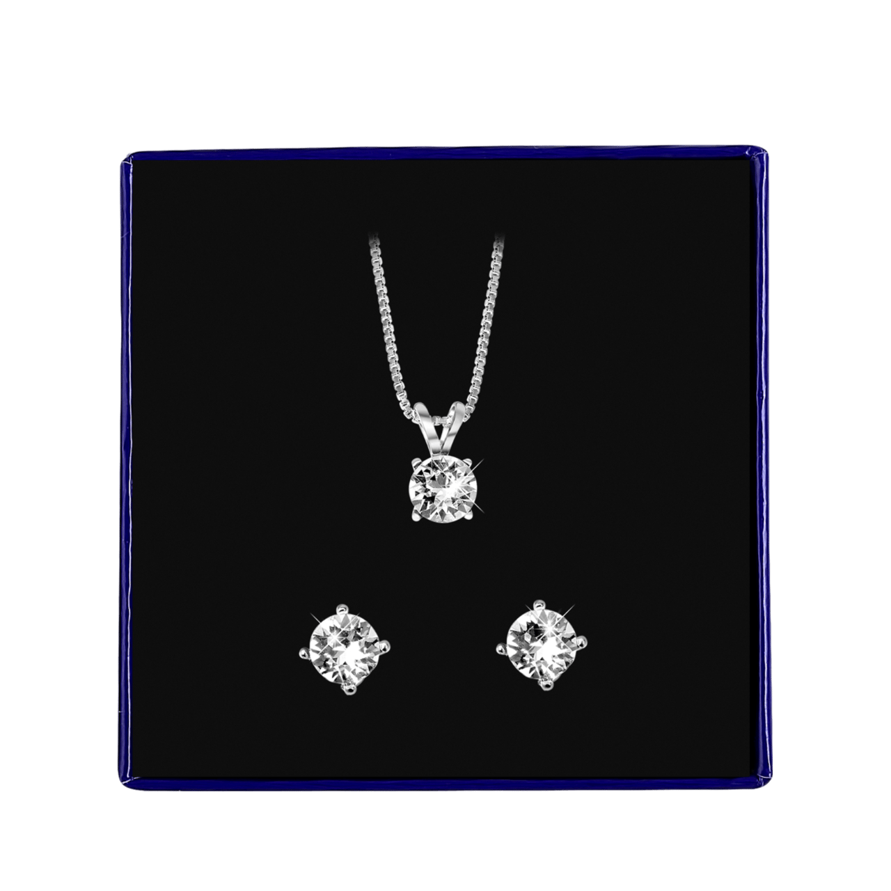 Zilveren sieradenset met Swarovski kristal voor dames