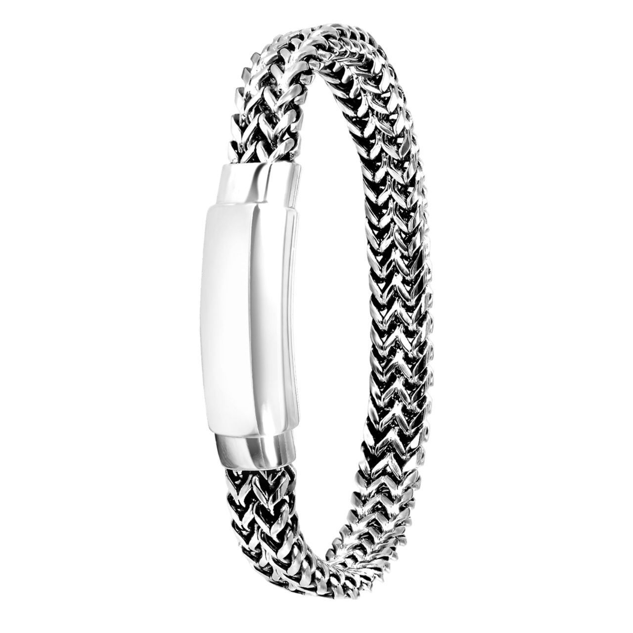 Stalen armband gourmetschakel