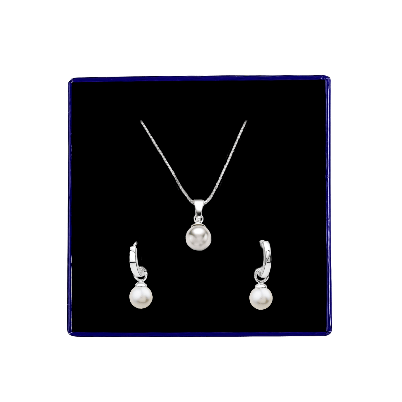 Zilveren set parel