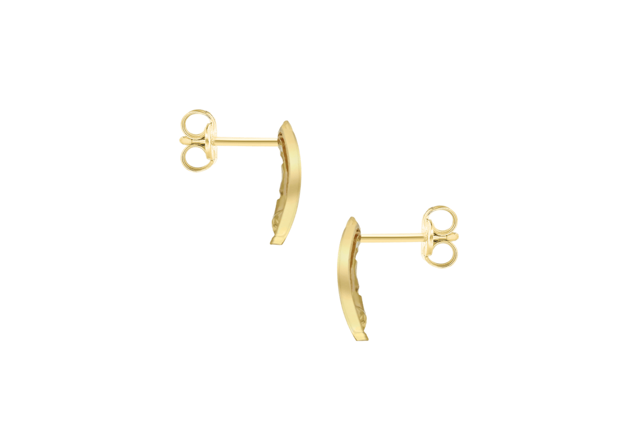 Ohrringe aus 375 Gold, doppelter Stab, Zirkonia