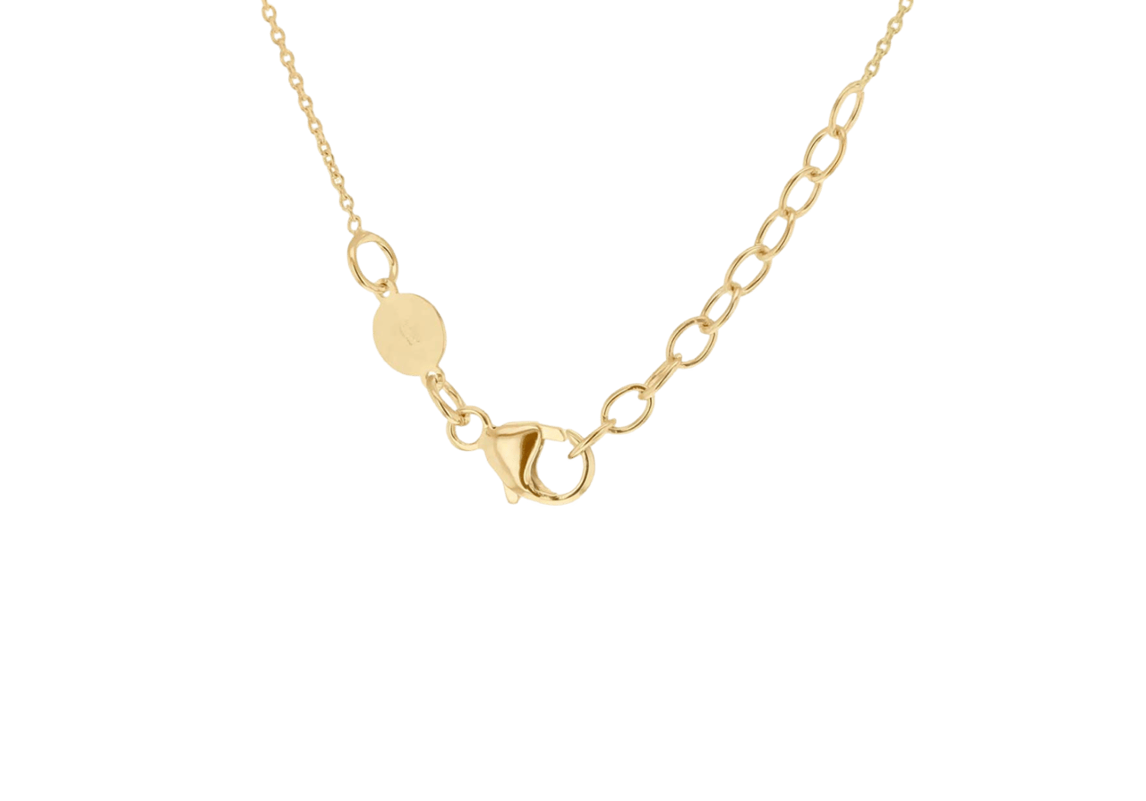 9 Karaat ketting met hanger bar 2cm