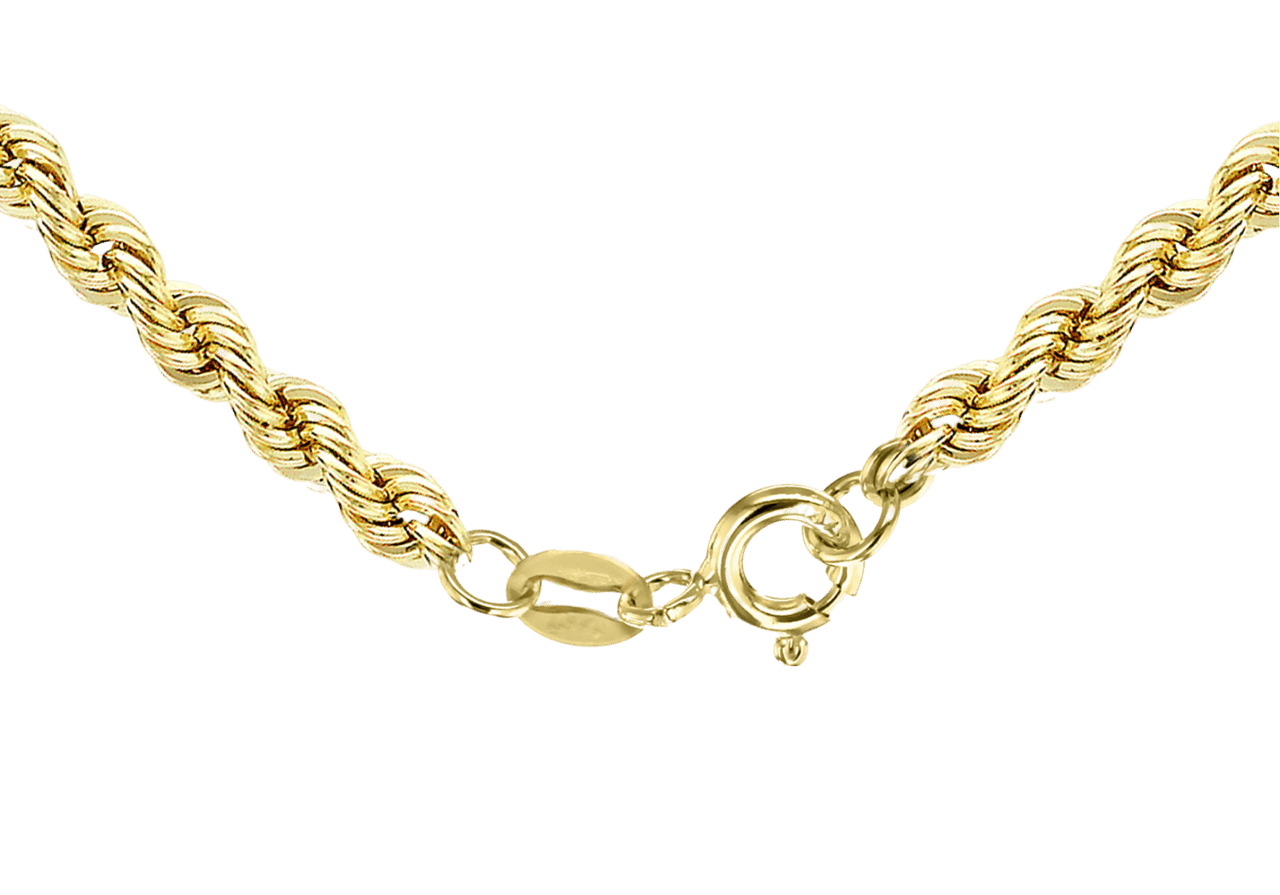 Halskette, 375 Gold, Kordelkette, 45 cm