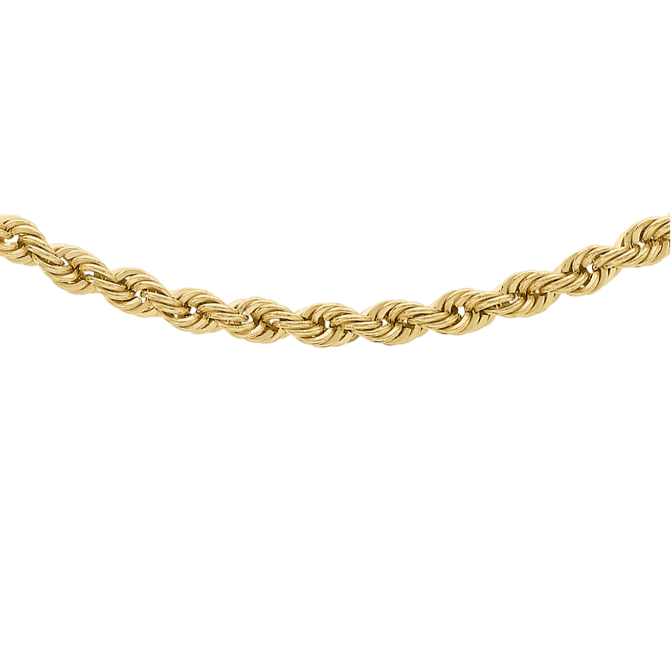 Halskette, 375 Gold, Kordelkette, 45 cm
