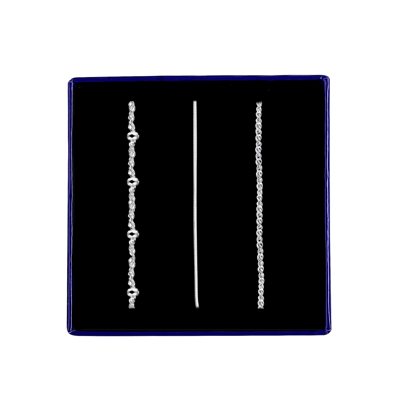 Set mit 3 Armbändern aus 925 Silber