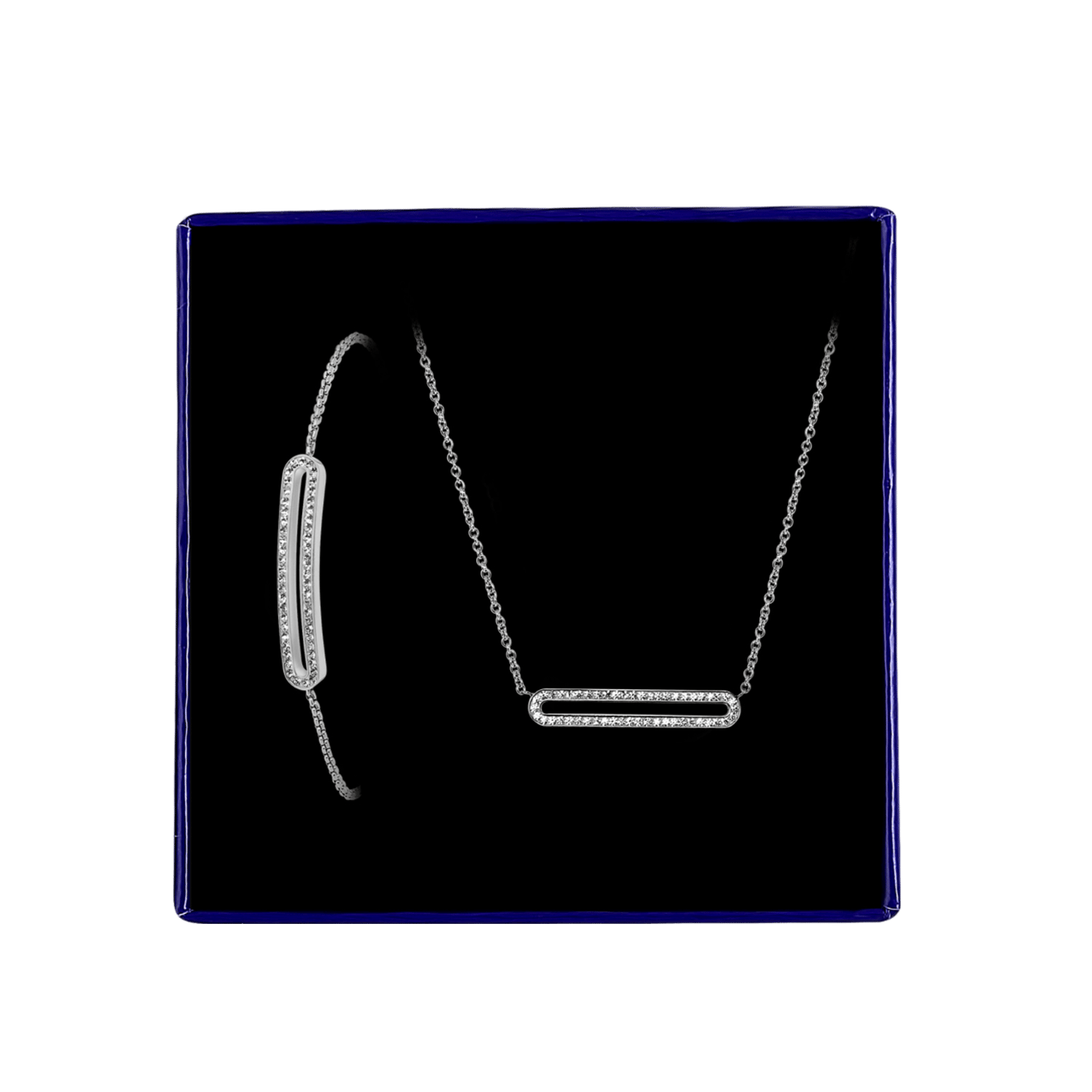 Gerecycled stainless steel set open bar met kristal