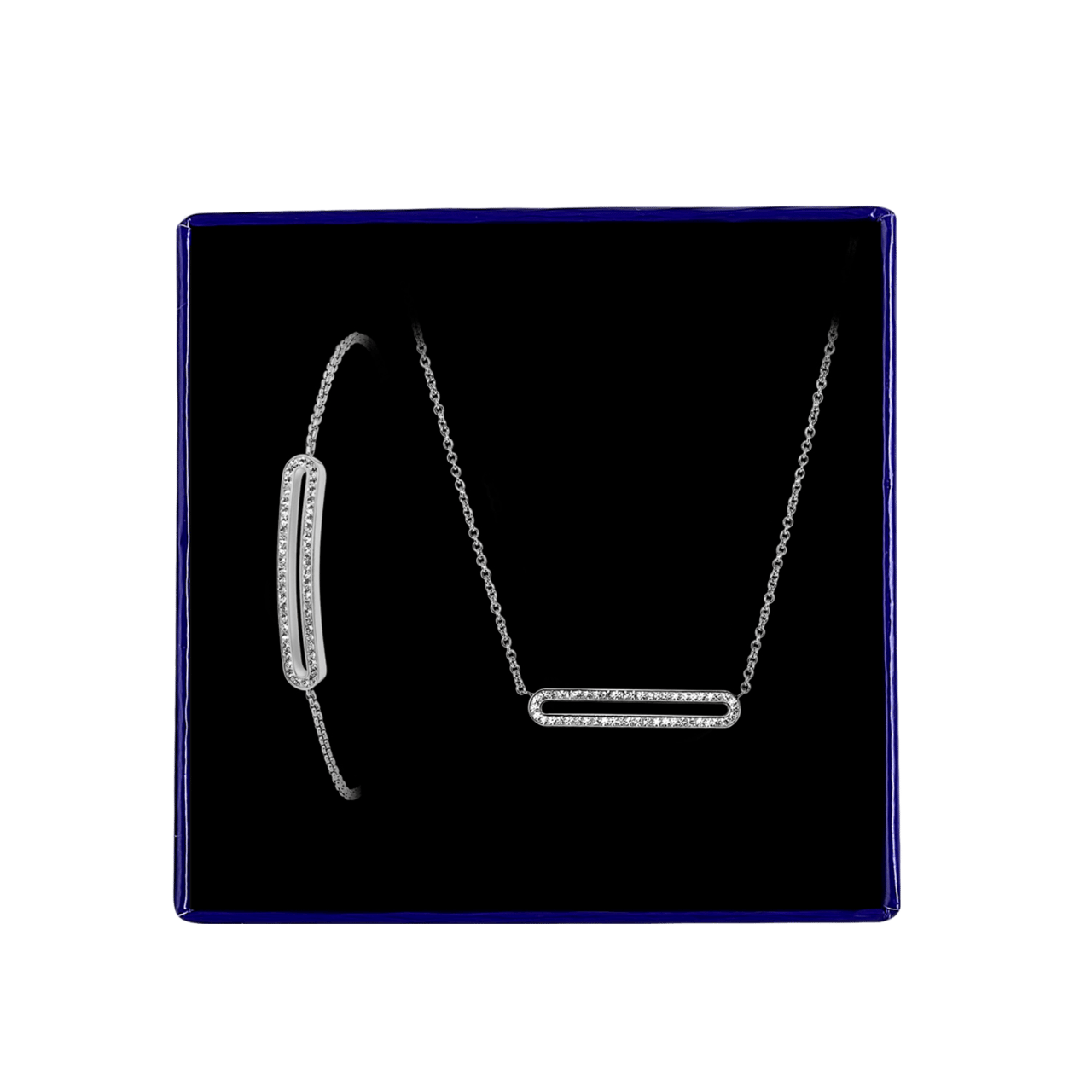 Gerecycleerd stalen set open bar met kristal