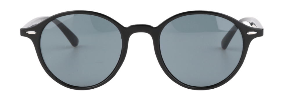 Schwarze Sonnenbrille mit dunklen Gläsern