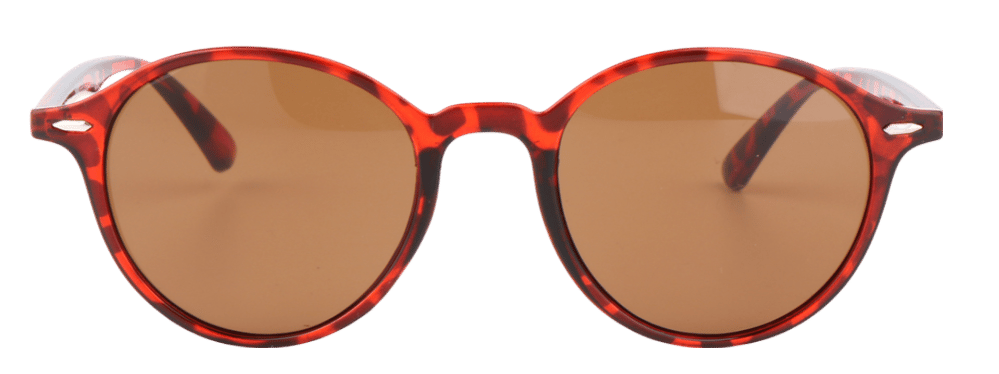 Sonnenbrille mit Leopardenmuster und braunen Gläsern