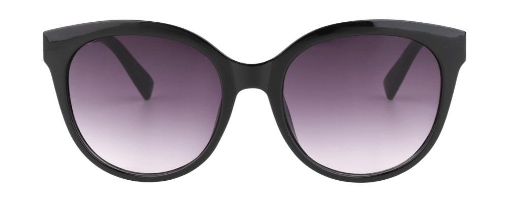 Schwarze Sonnenbrille mit goldfarbenen Akzenten