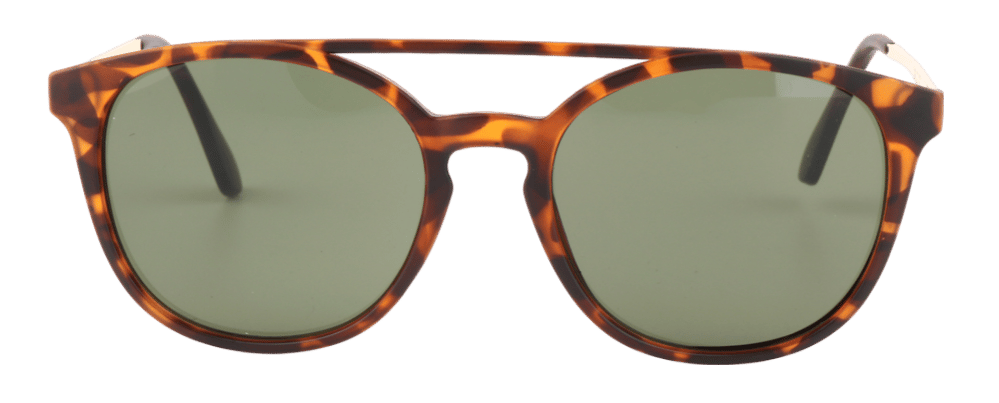 Panterprint zonnebril met goudkleurige accenten