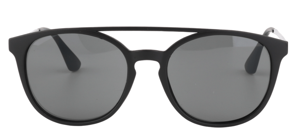 Schwarze Sonnenbrille mit schwarzen Metallakzenten