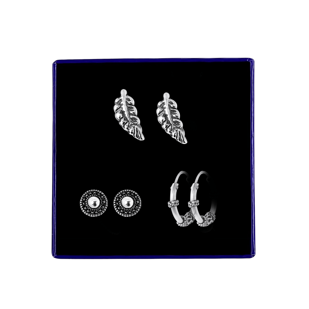 925 Silber-Set, Blatt, Bali