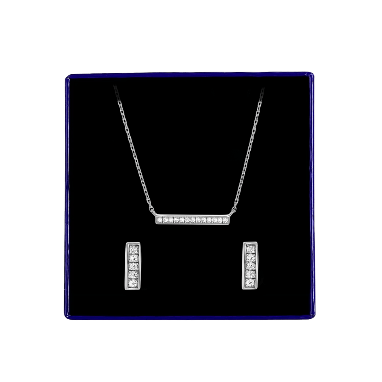 Set aus 925 Silber, Steg, mit Zirkonia