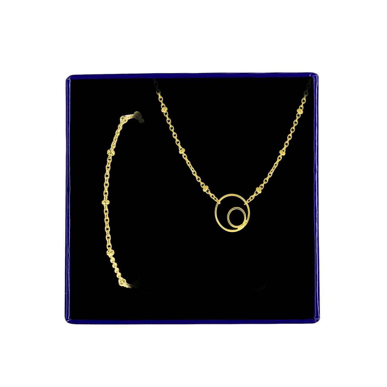 Goldplated set met armband en ketting