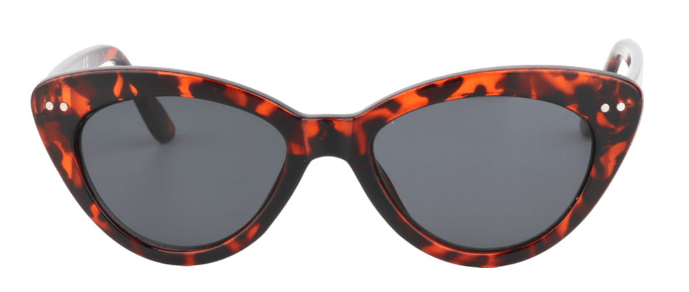 Braune Sonnenbrille in Katzenaugen-Form