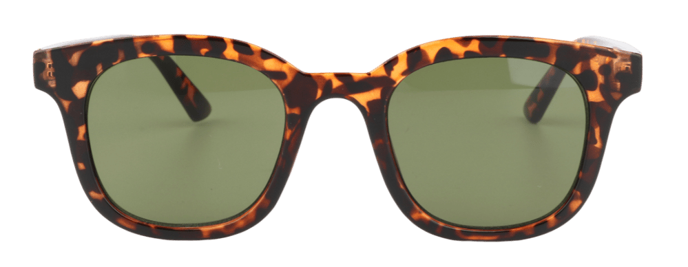 Sonnenbrille, braun mit Leopardenprint