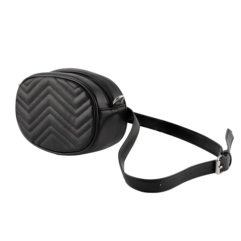 Zwarte belt bag