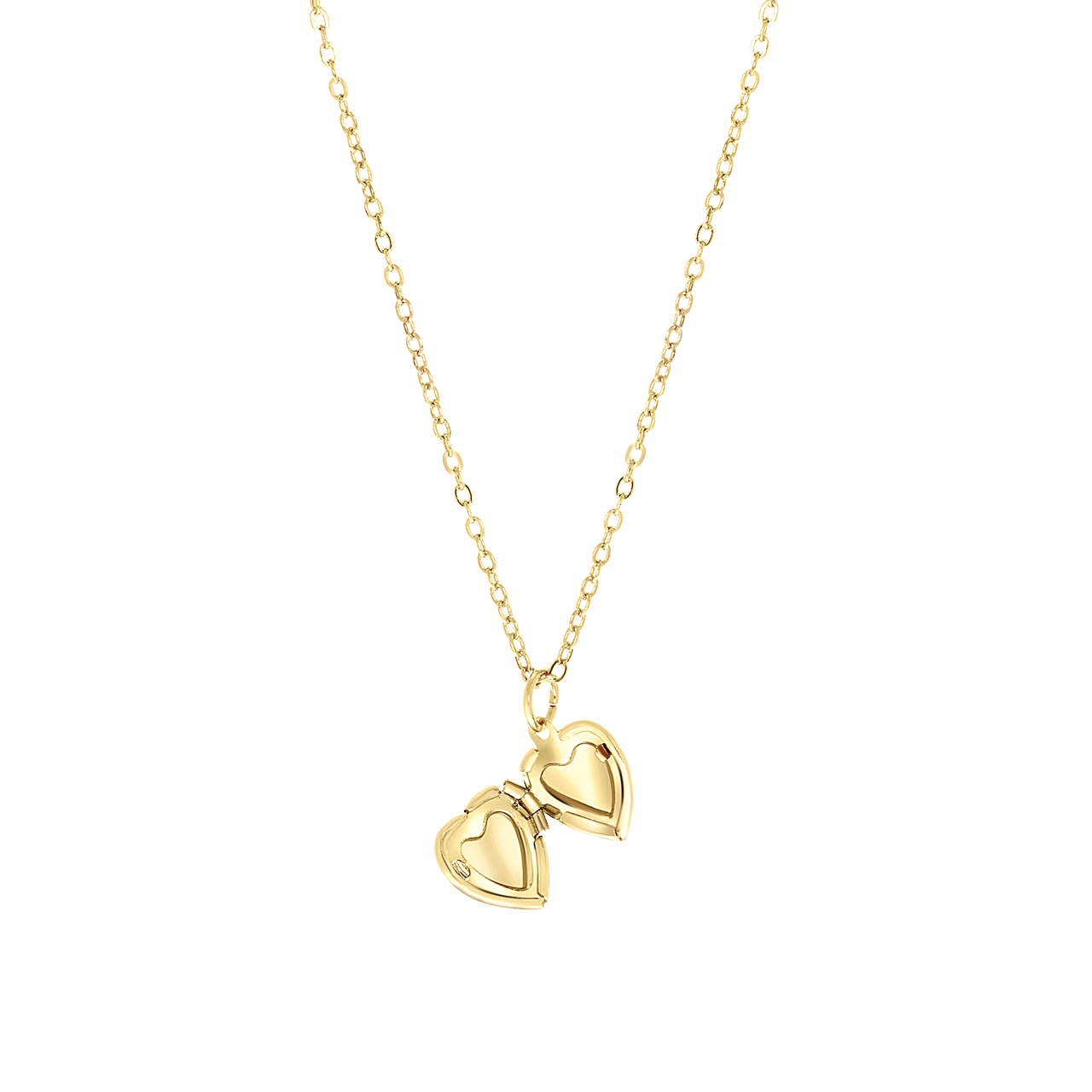 Goudkleurige byoux ketting met hart medaillon