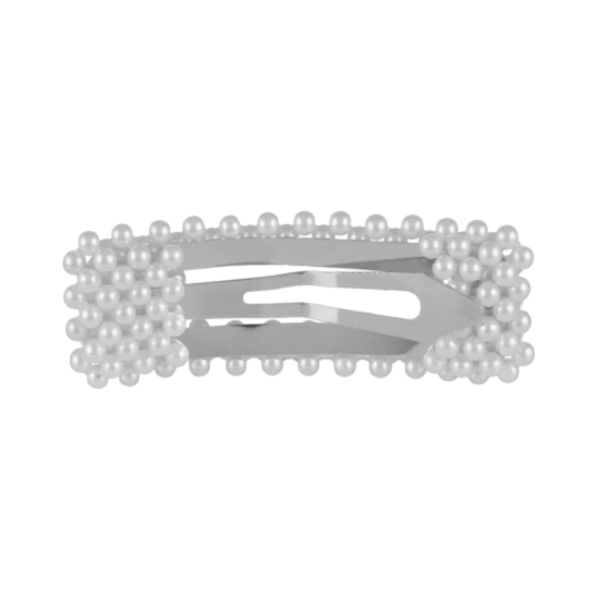 Bijoux zilverkleurige haarclip met parels voor dames