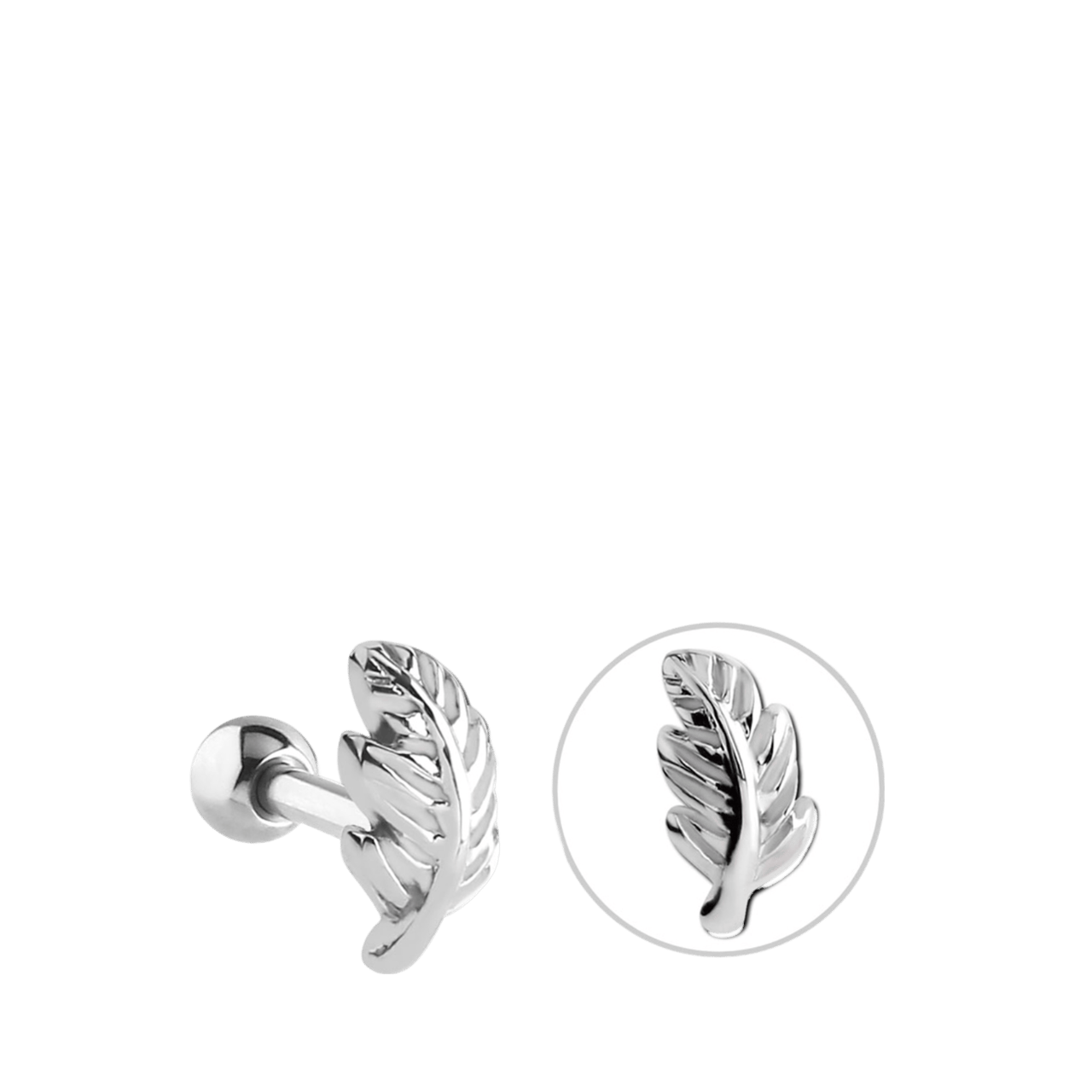 Helix-Piercing aus Edelstahl, Feder