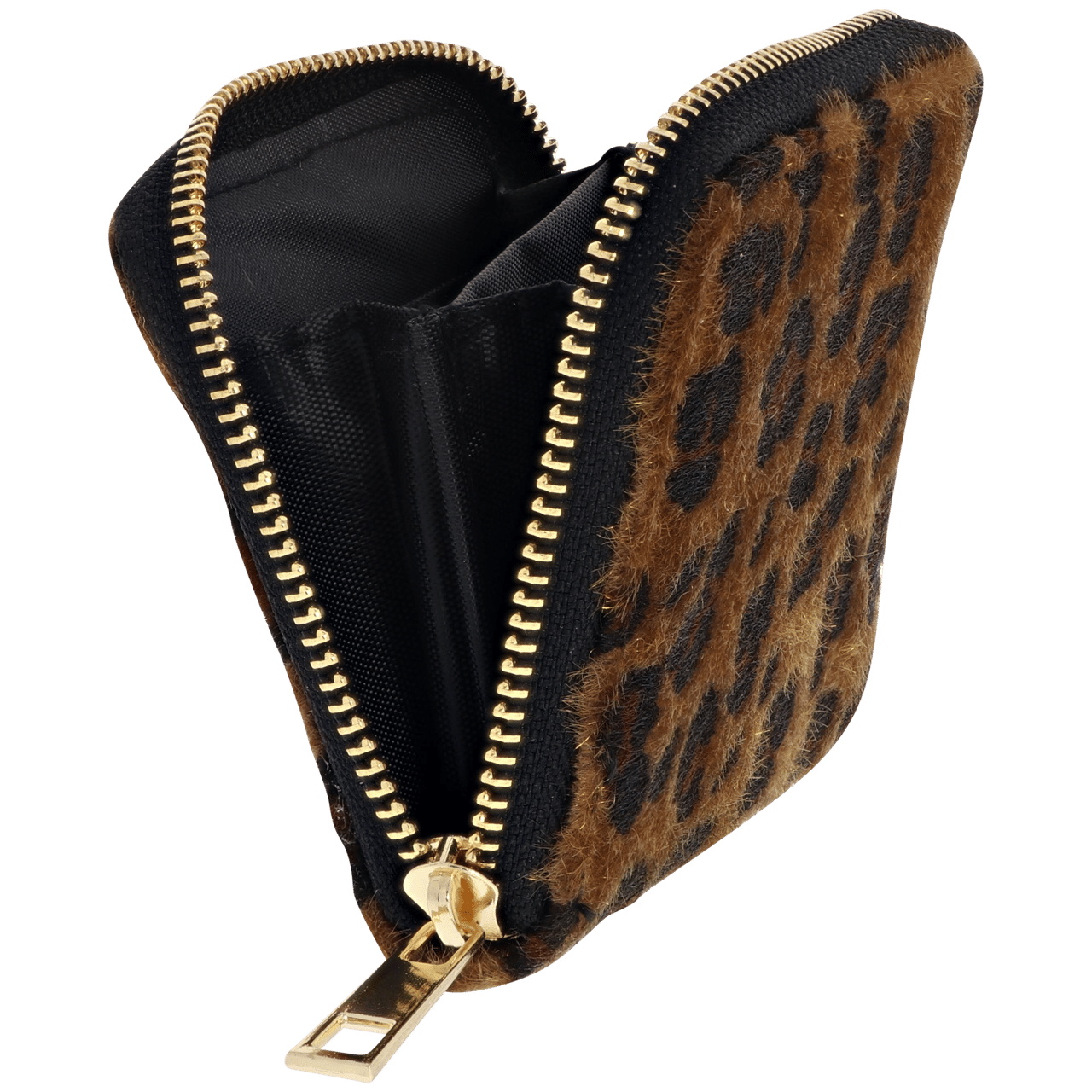 Geldbörse, Animal-Print, braun