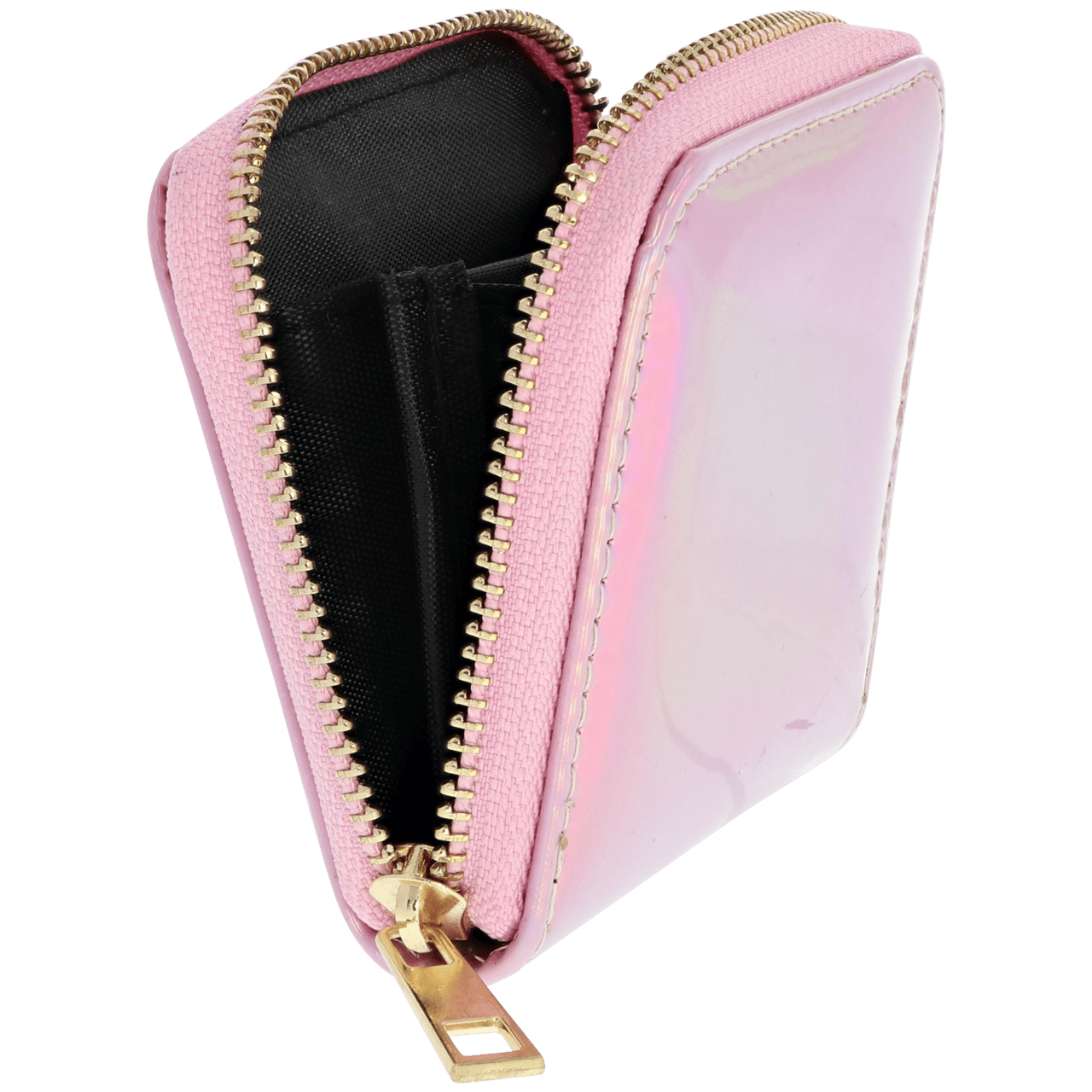 Roze portemonnee met glans