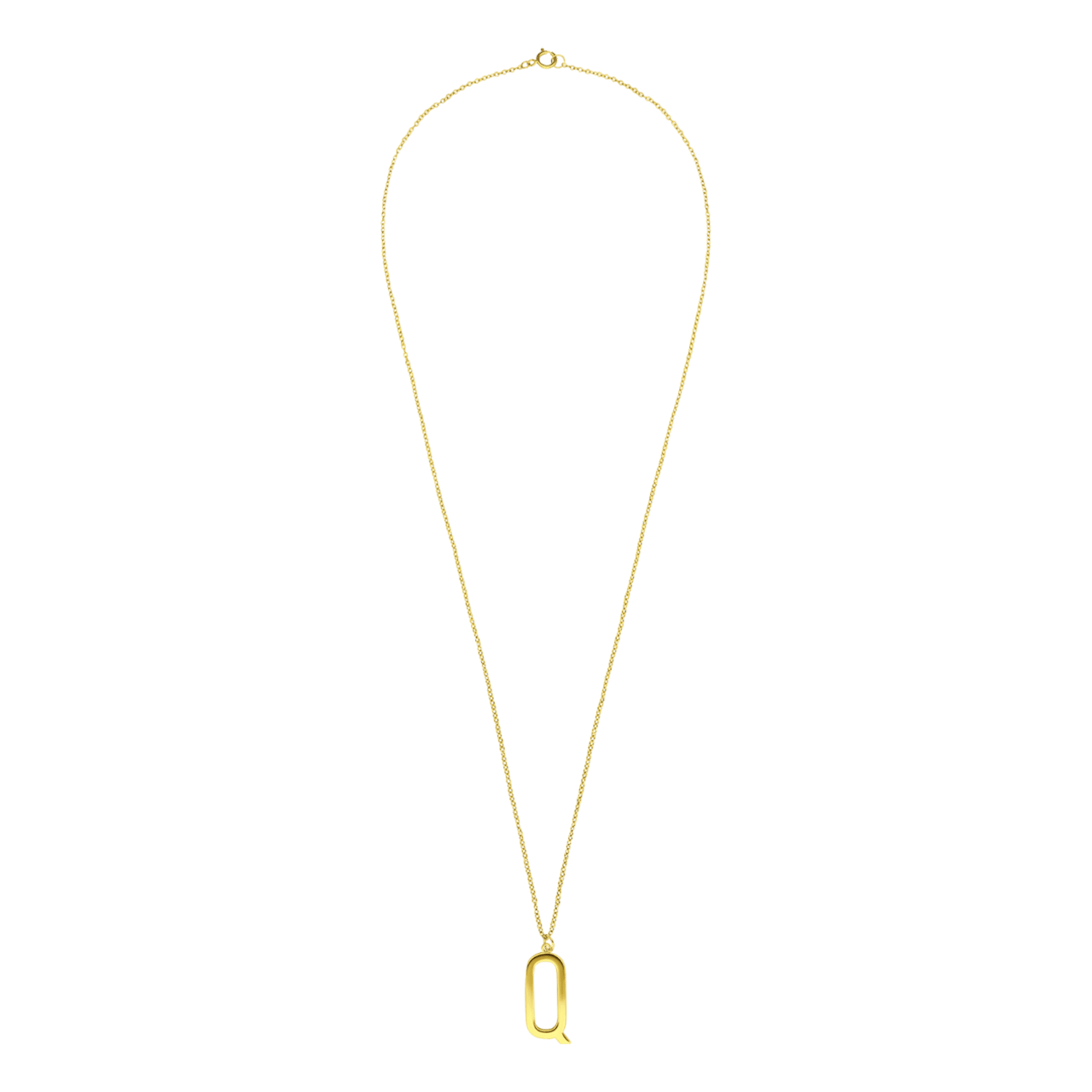 Zilveren ketting&hanger goldplated alfabet