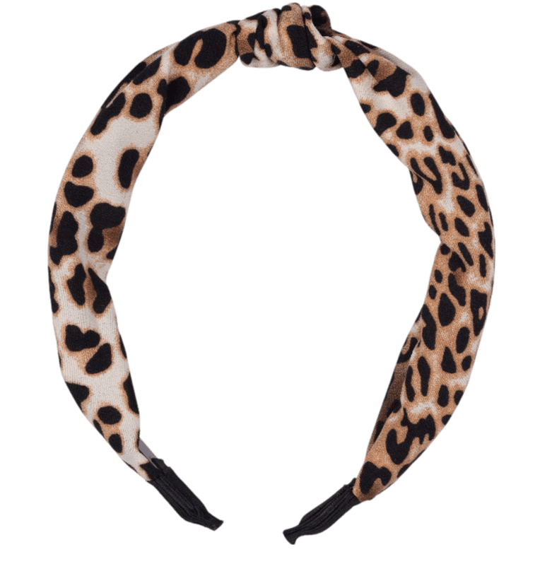 Kunststof diadeem met panterprint voor dames