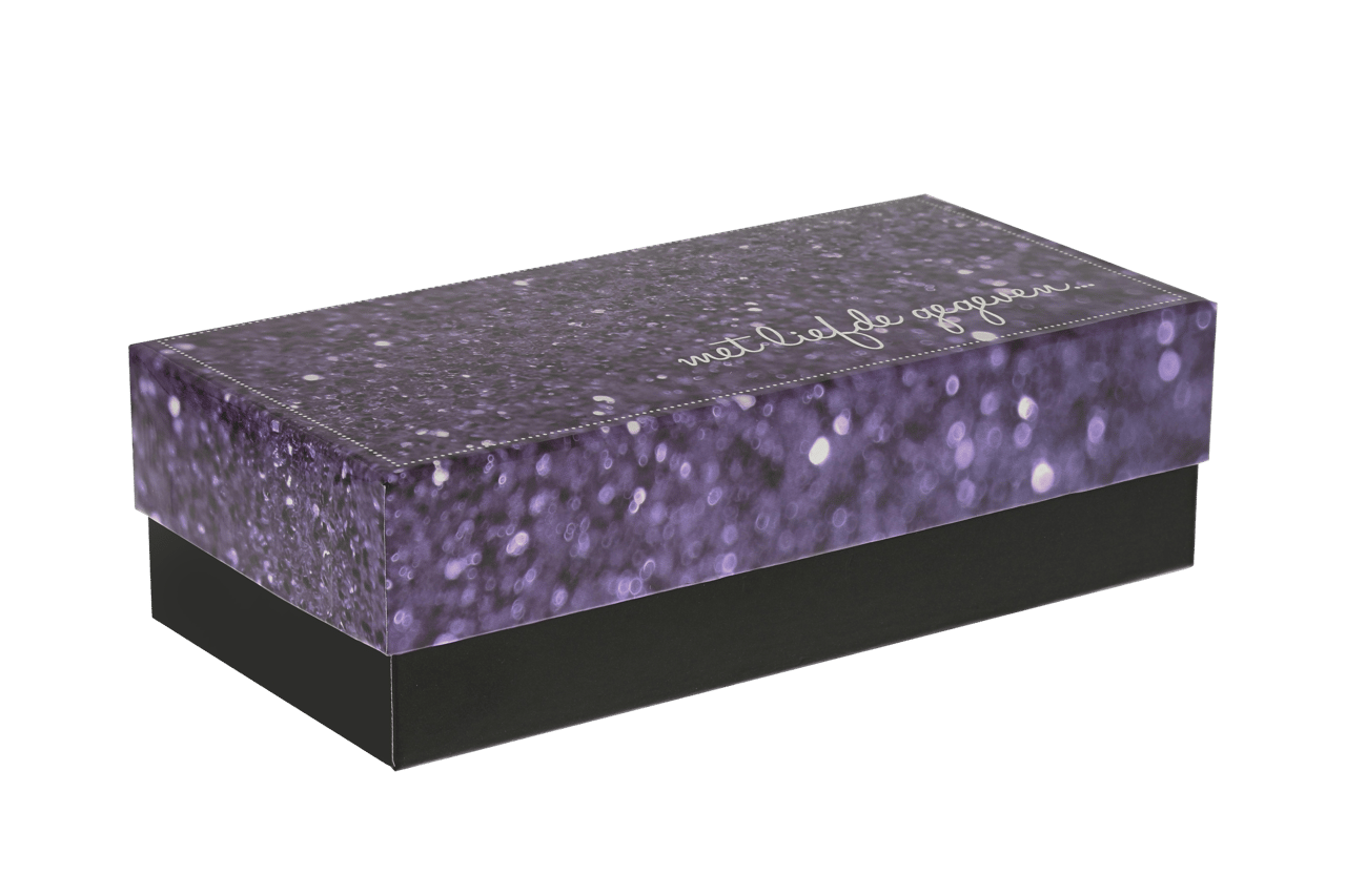 Gerecycled stainless steel blackplated set 3ringen kristal