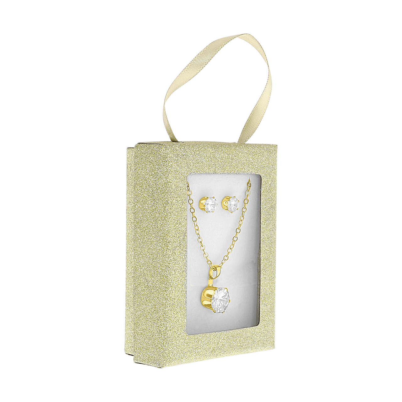 Goudkleurig byoux setje met gratis doosje