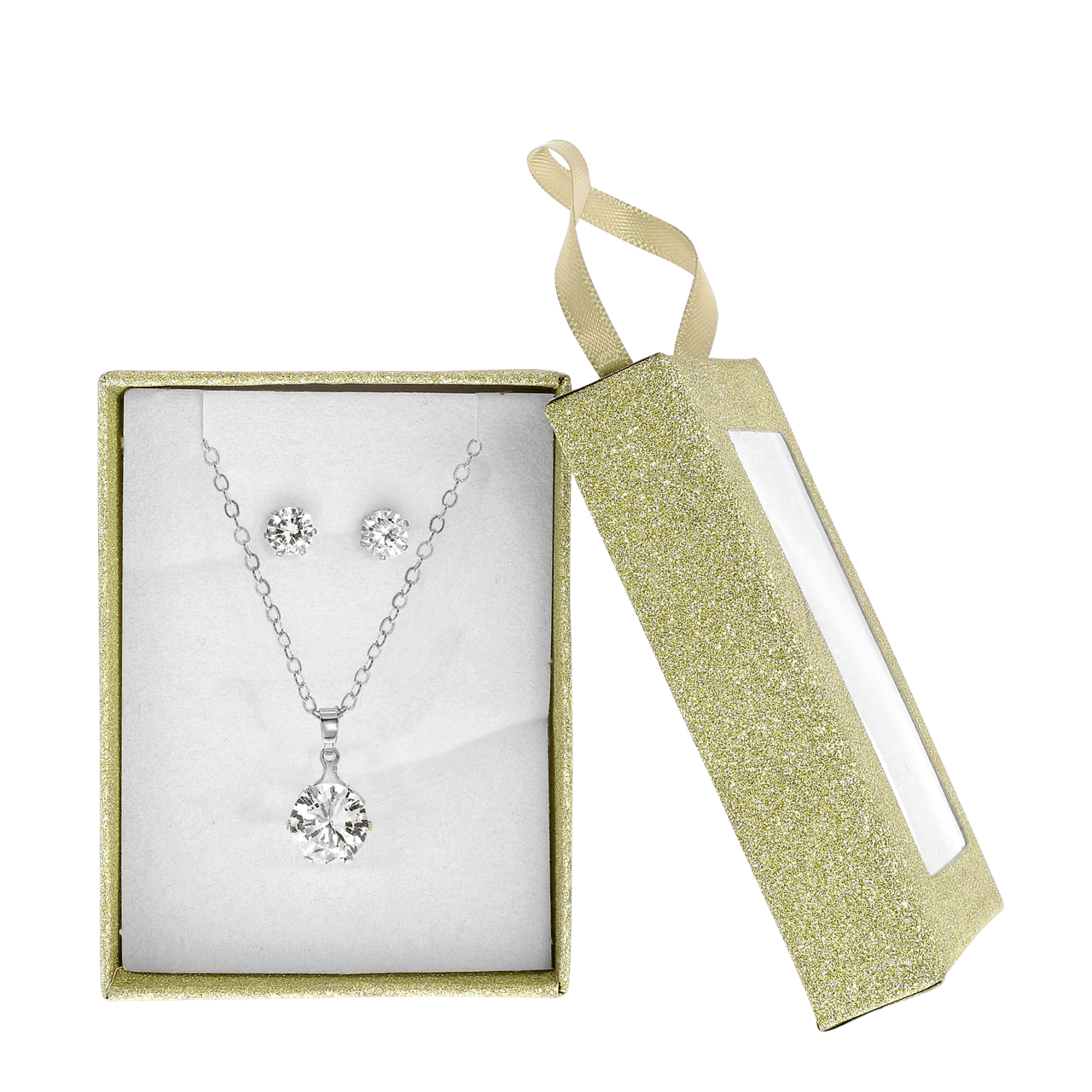 Bijoux zilverkleurige sieradenset voor dames met gratis doosje