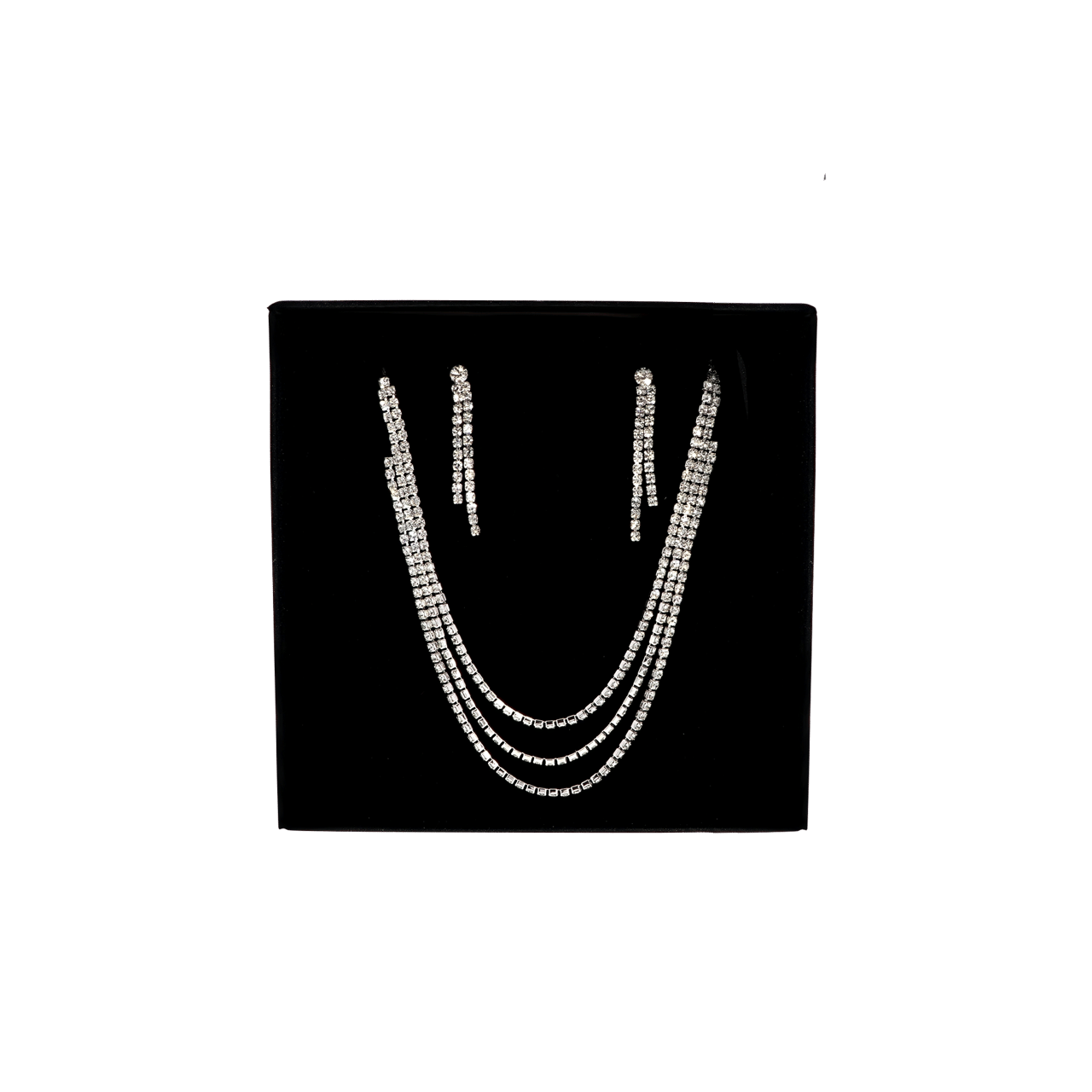 Zilverkleurig bijoux setje met gratis doosje