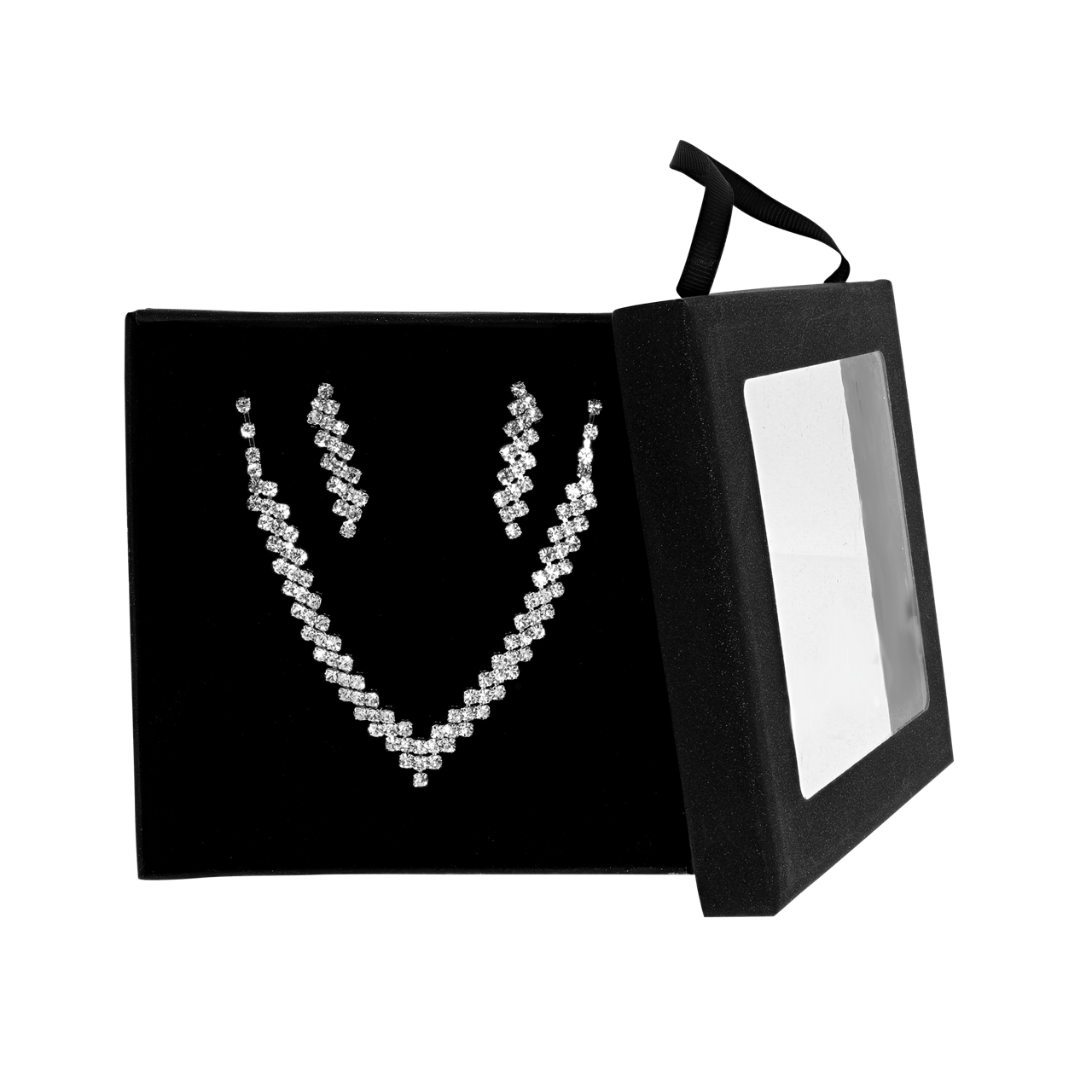 Zilverkleurig bijoux setje met gratis doosje