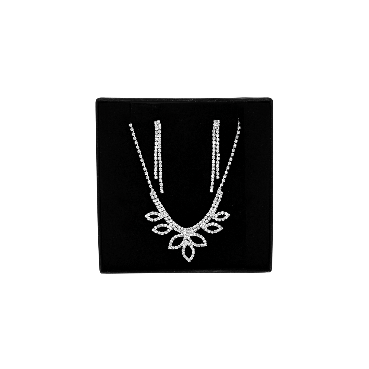 Zilverkleurig bijoux setje met gratis doosje