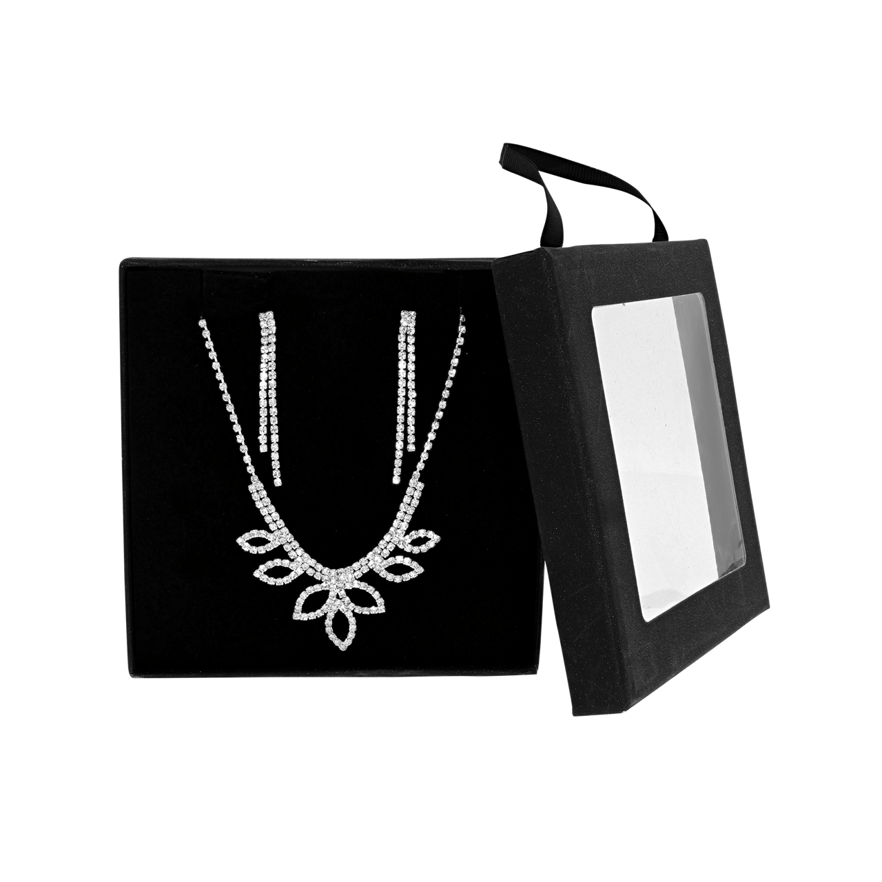 Bijoux zilverkleurige sieradenset voor dames met gratis doosje
