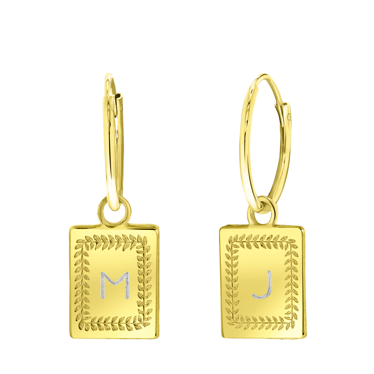 Zilveren goldplated oorringen met hanger voor dames