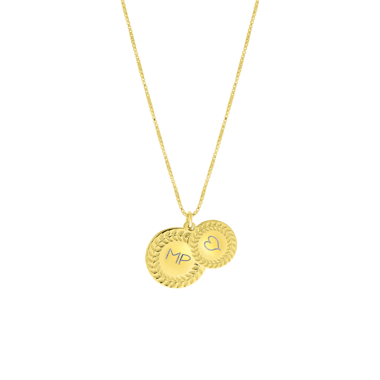 Zilveren ketting&hangers goldplated Romeinse krans