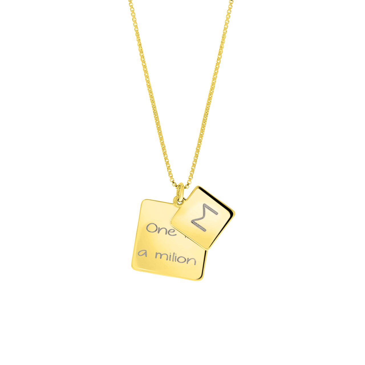 Zilveren goldplated naamketting met hanger voor dames