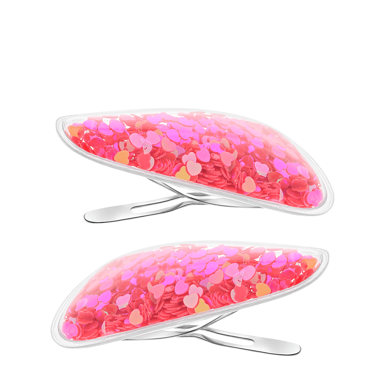 Roze haarclipjes met pailletten