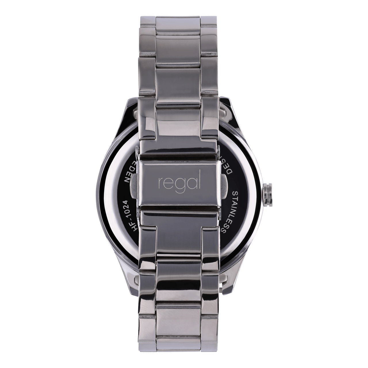 Regal Herrenarmbanduhr mit silberfarbenem Armband