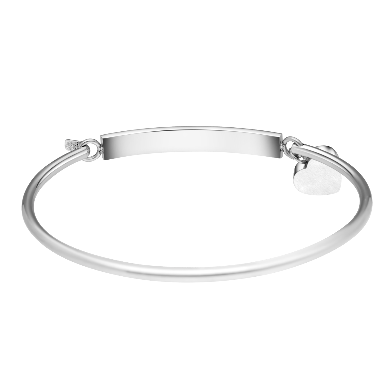 Stalen kinderarmband licht roze kristal