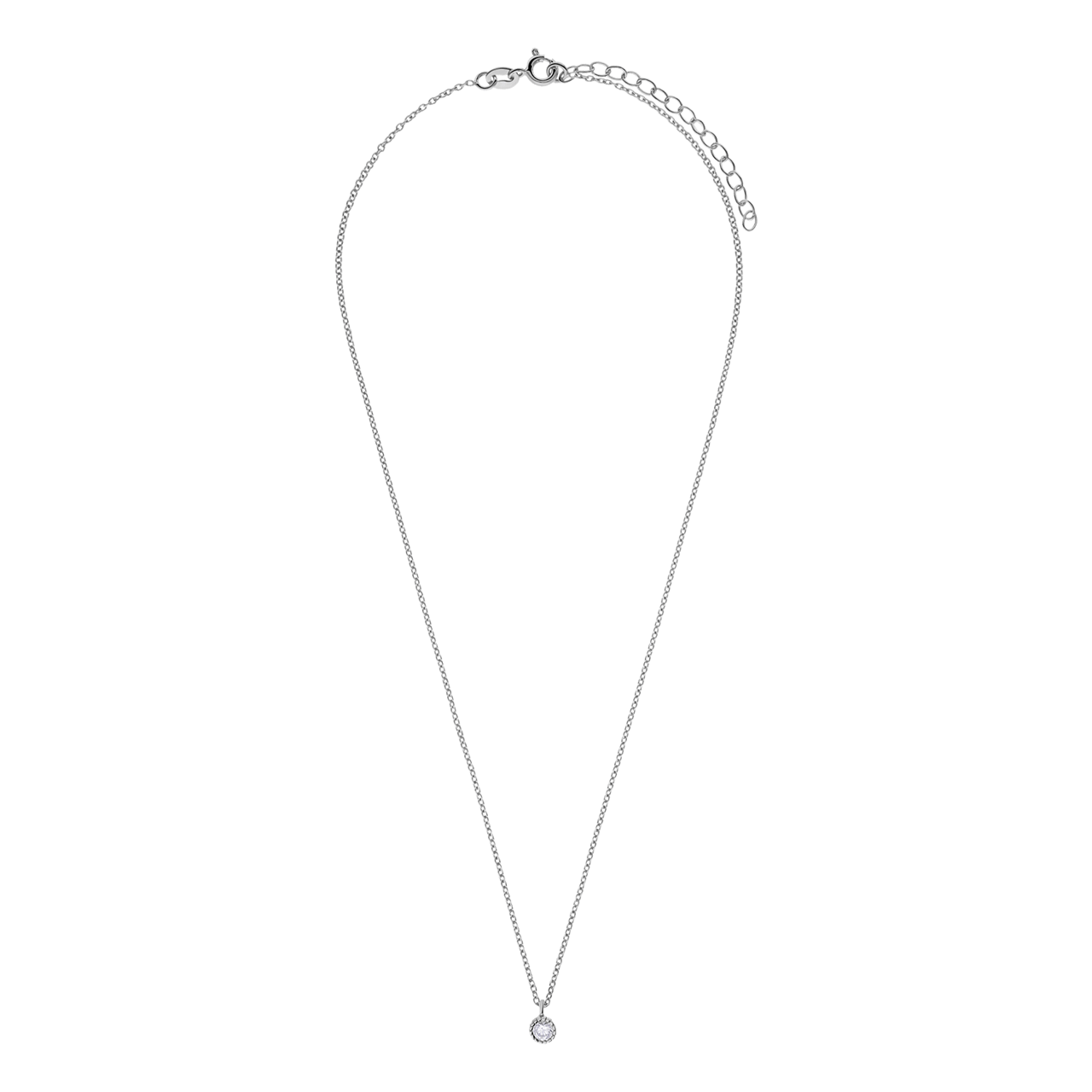 Kette & Anhänger, 925 Silber, Geburtsstein